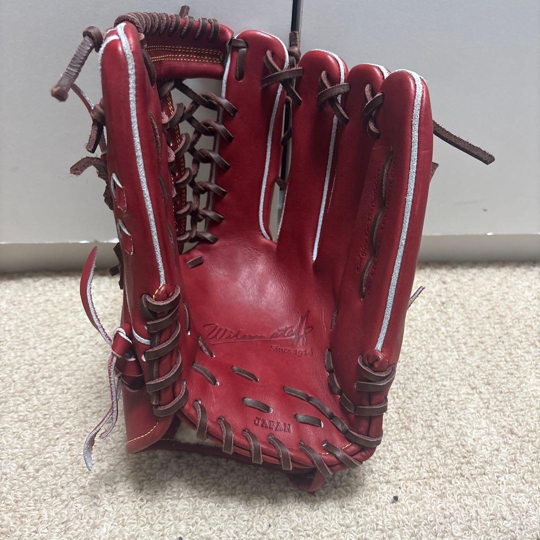 wilson レザーグローブ 赤