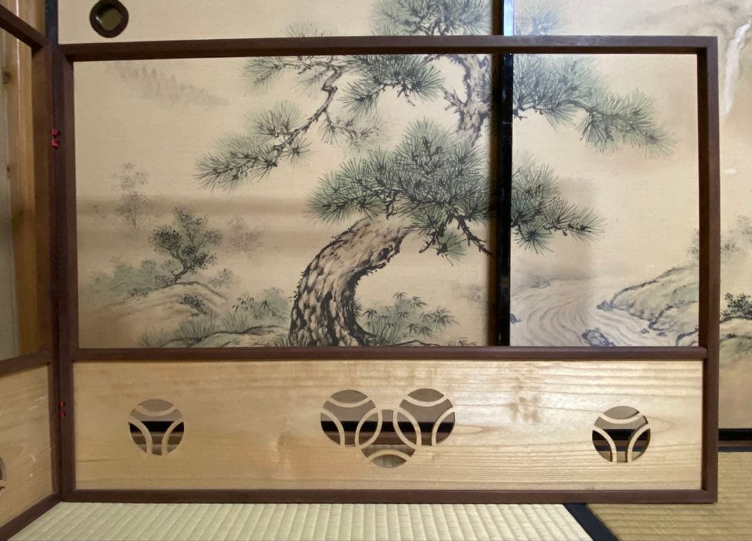 茶道具　風炉先屏風　ツボツボ　美品