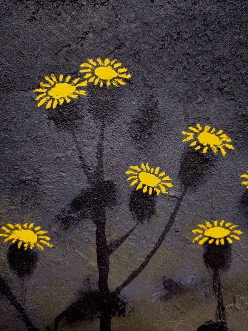 【F10号】香月泰男【花】手描き作品/表裏サイン有/油彩/油絵/岩彩/額縁/逸品