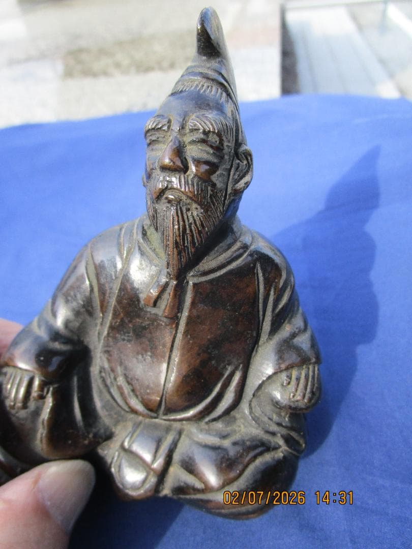 古銅　東京銅器　置物　時代物　金属製　1体