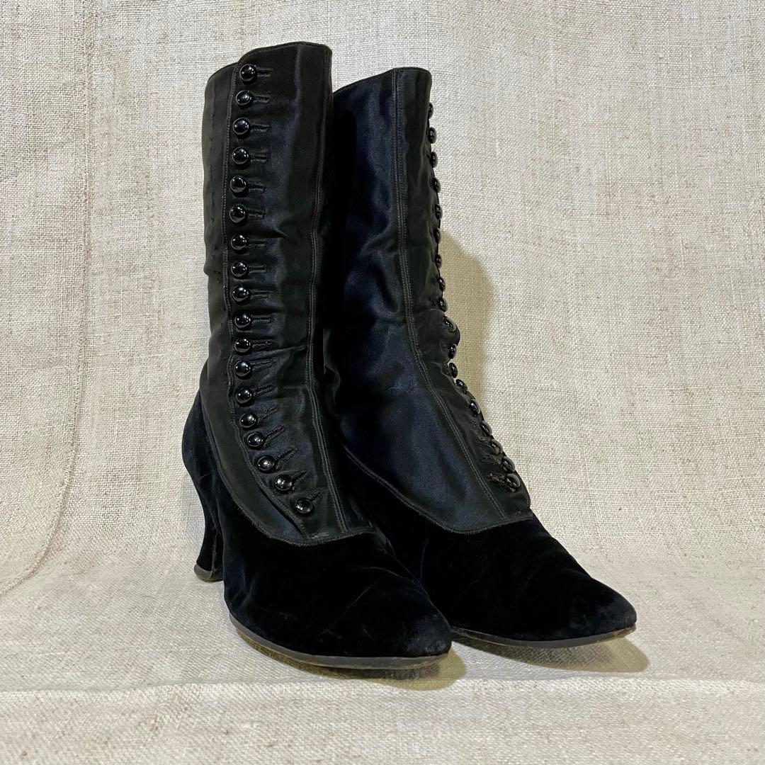 アンティーク ボタンブーツ ヴィクトリアンブーツ アメリカ フランス ビンテージ