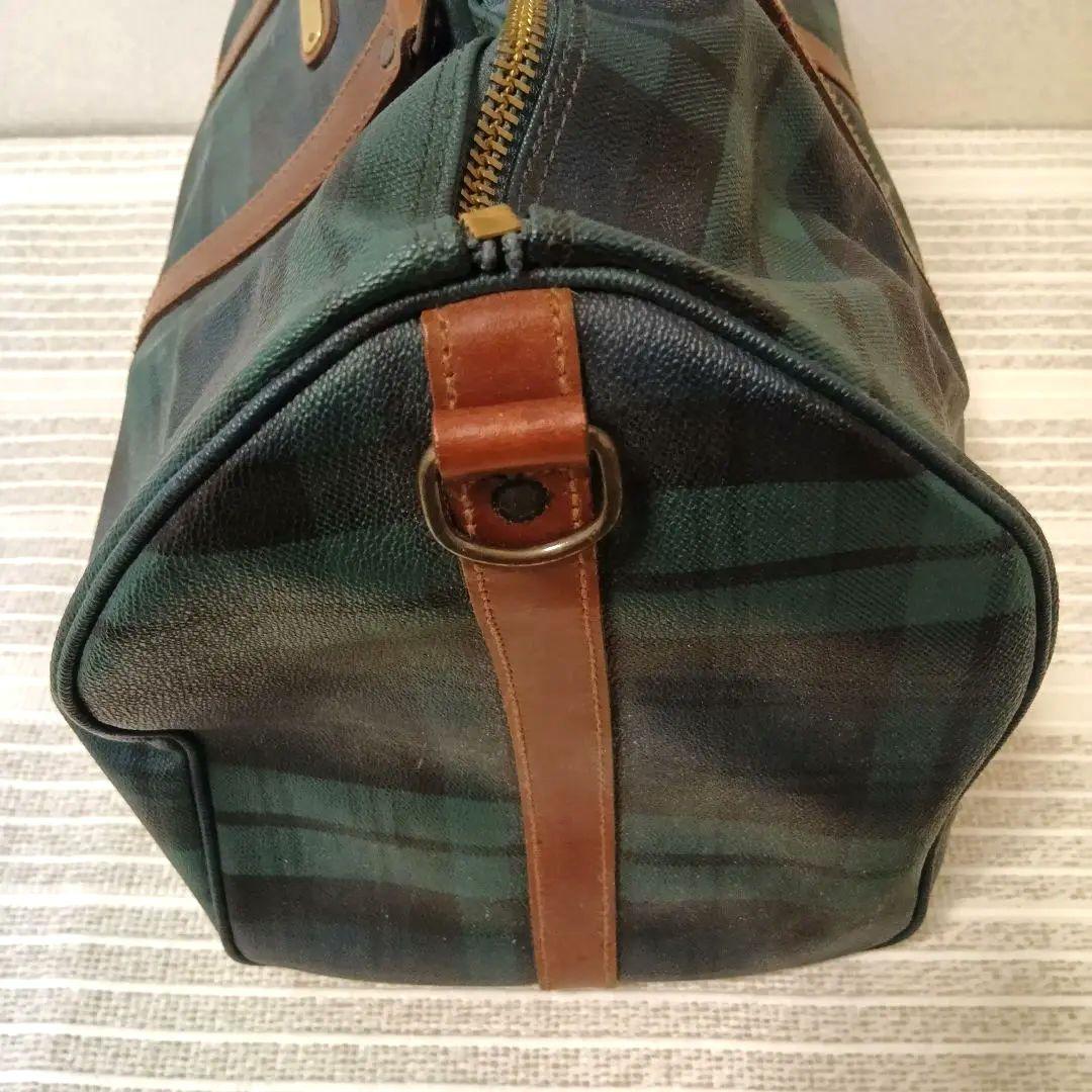 こ*う様 【ポロラルフローレン】ボストンバッグ グリーン・ネイビー チェック柄