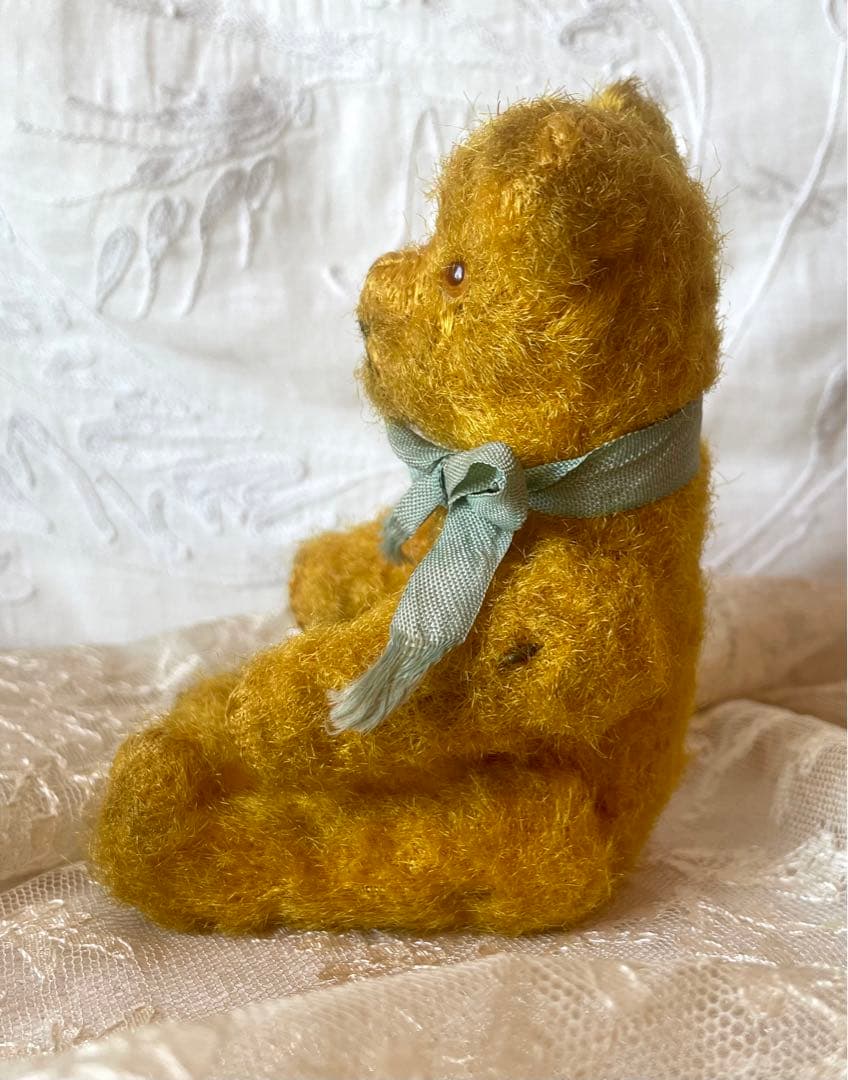 小さなイエローくまちゃん テディベア　フランスヴィンテージ アンティーク