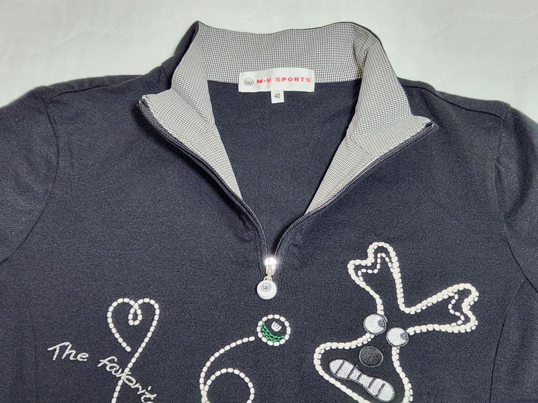 MU SPORTS 　ポロシャツ　ブラック　サイズ　40