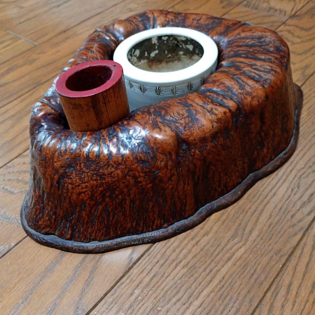 煙草盆　天然木製　アンティーク　骨董品