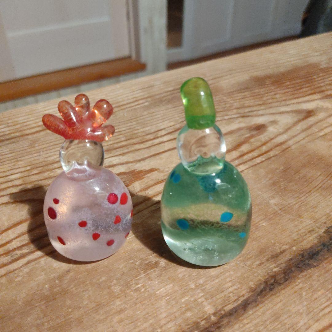 ハンドメイド　ガラスのお雛様