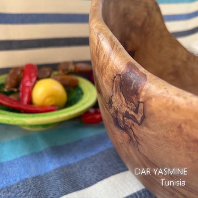 オリーブの木　１点もの　特大ボウル　たたずむ姿が神々しい　約φ32.5cm