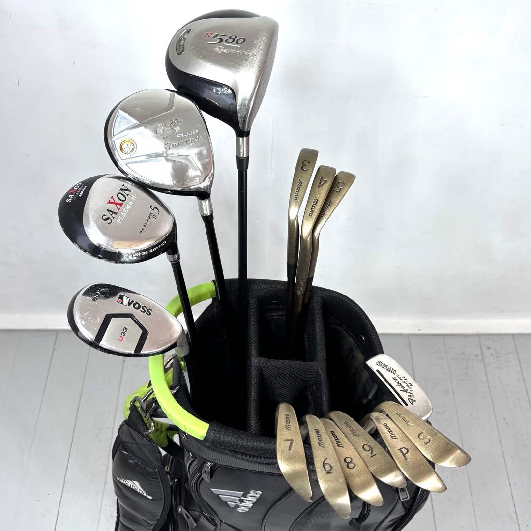 本格派 メンズゴルフクラブ 14本 フルセット テーラーメイド adidas