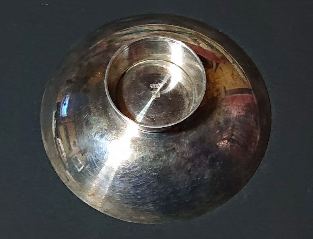 もじゃ ヴィンテージ　銀盃　五三桐紋　(匿名配送)