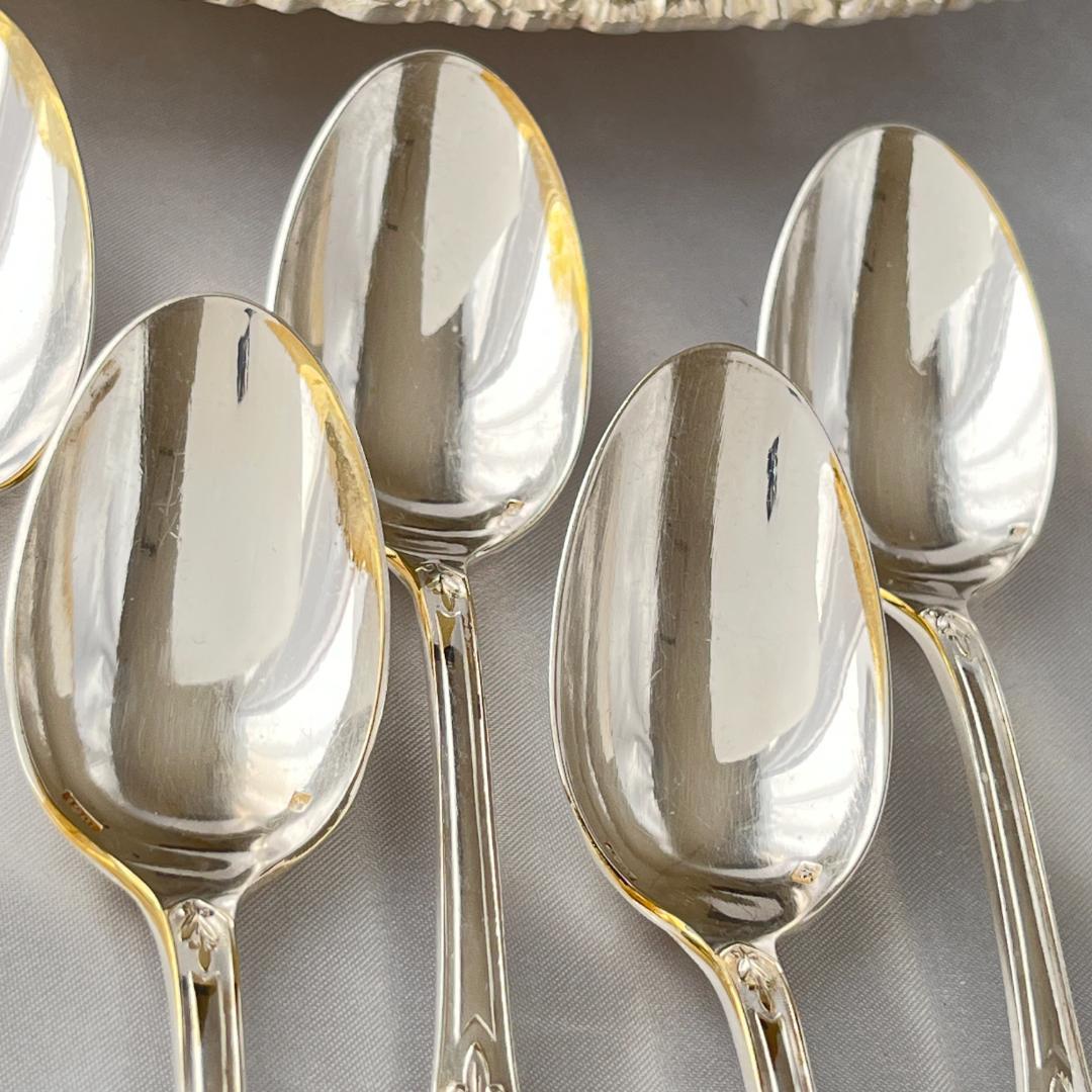 【仏蘭西】 帝政様式 コーヒースプーン 12本 14.5cm