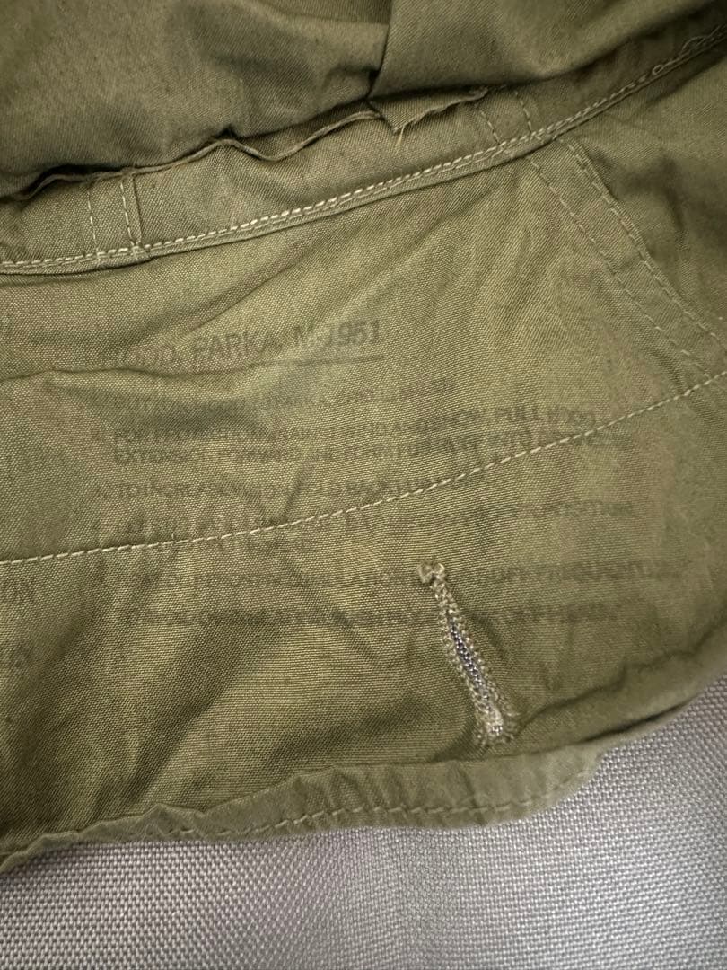 M-51 モッズコート用フード　印字黒