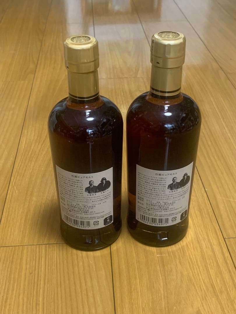 NIKKA 竹鶴 PURE MALT 700ml 43% 2本セット未開封黒