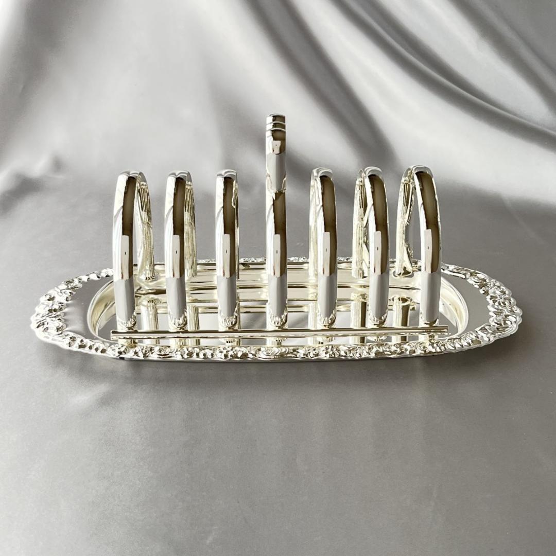 【QUEEN ANNE】 トーストラック【シルバープレート】