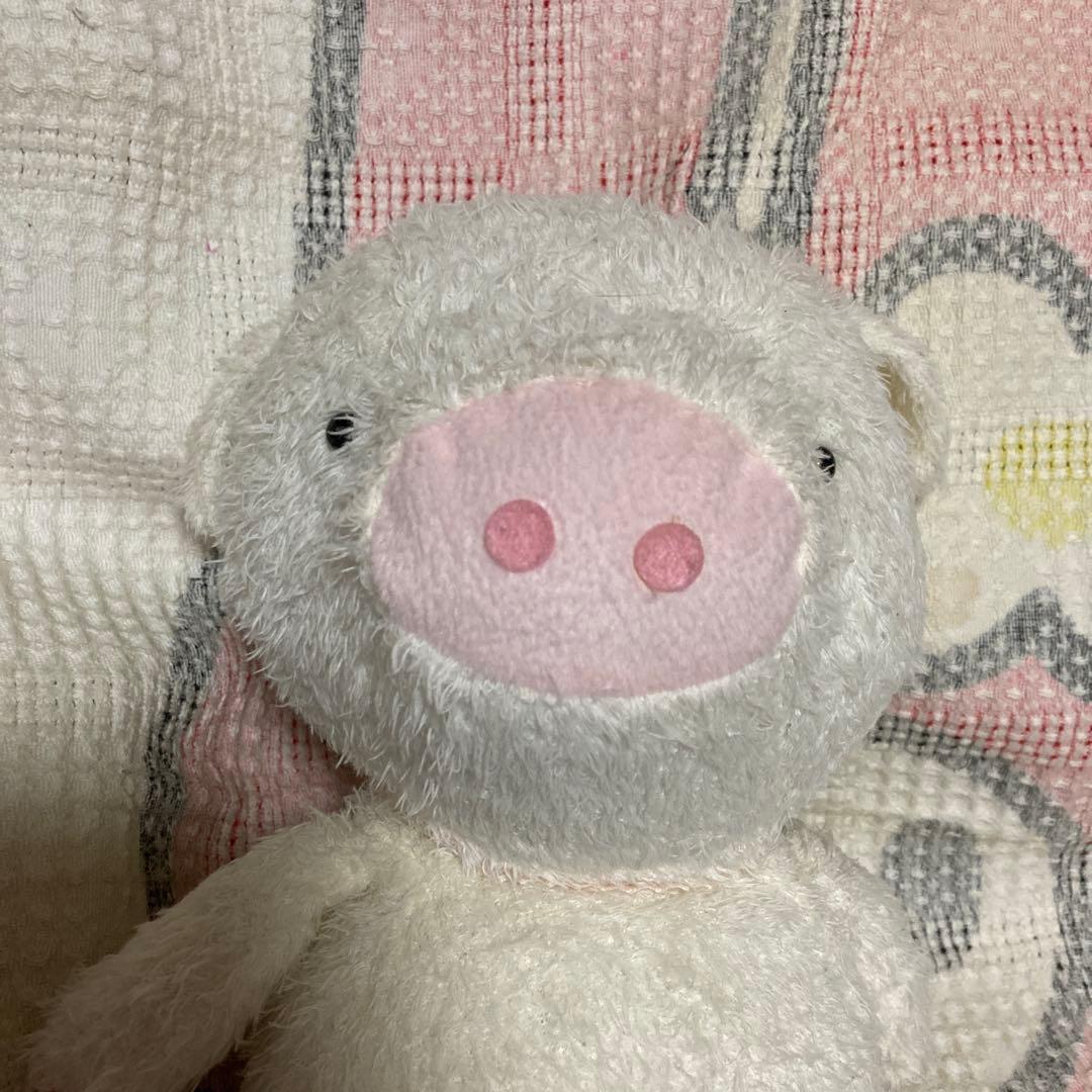 モンスイユ　プリエ　ブタ　ぬいぐるみ　M&Sサイズ 中古品　MAY BLUE