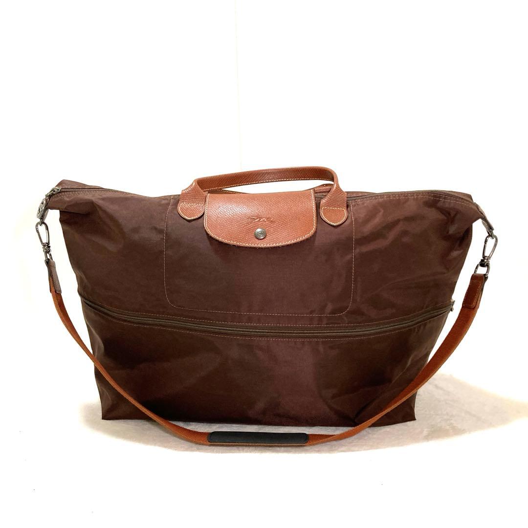 ロンシャン ルプリアージュ イクステンサブル ボストンバッグ 3way ブラウン