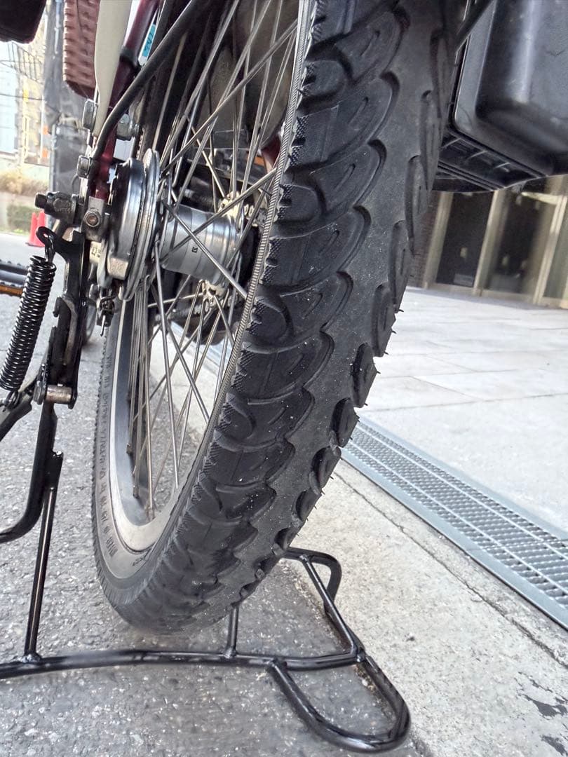 赤 電動アシスト自転車 チャイルドシート付き