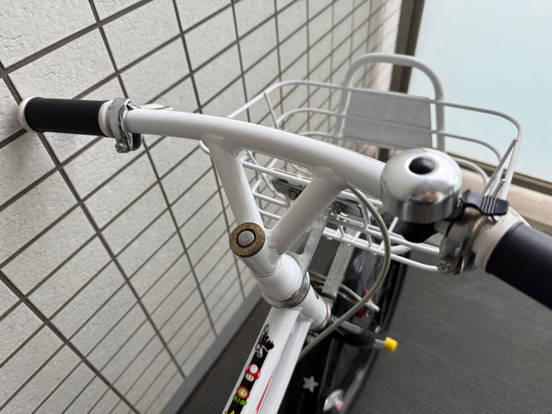 【引き取り限定】幼児用自転車 マリオ 18インチ 補助輪付き スタンドなし