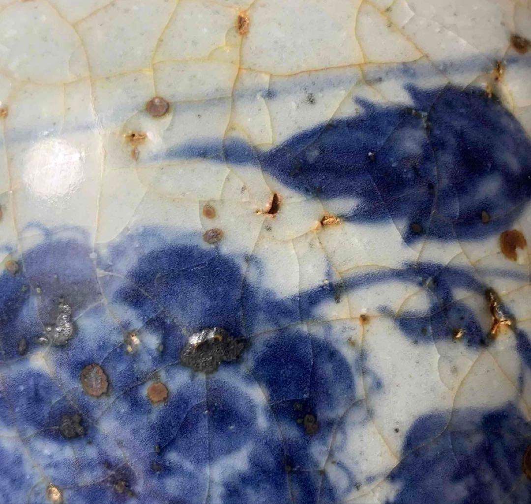 中国 染付草花瓶　f2250920