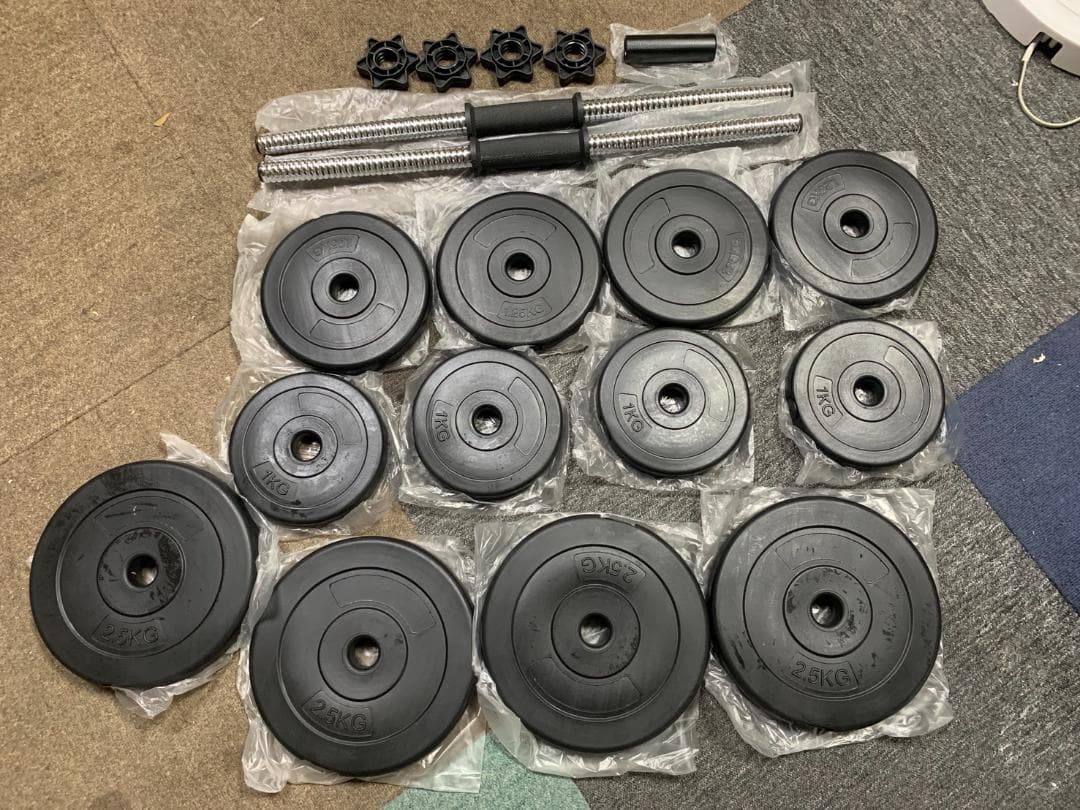 Y☆829 YOUTEN 30kgx2 ダンベルセット YT-DB60S 未使用