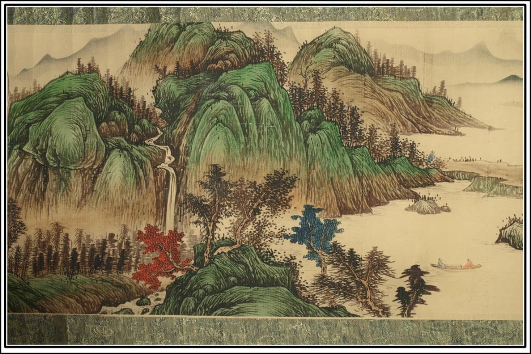 民間仕入れ品　民国保管品　中国明時代の掛軸　肉筆絵骨董品 BD386A3-3