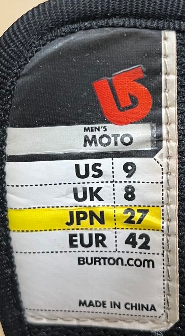【即日発送】BURTON バートン スノボブーツMOTO モト 27.0cm