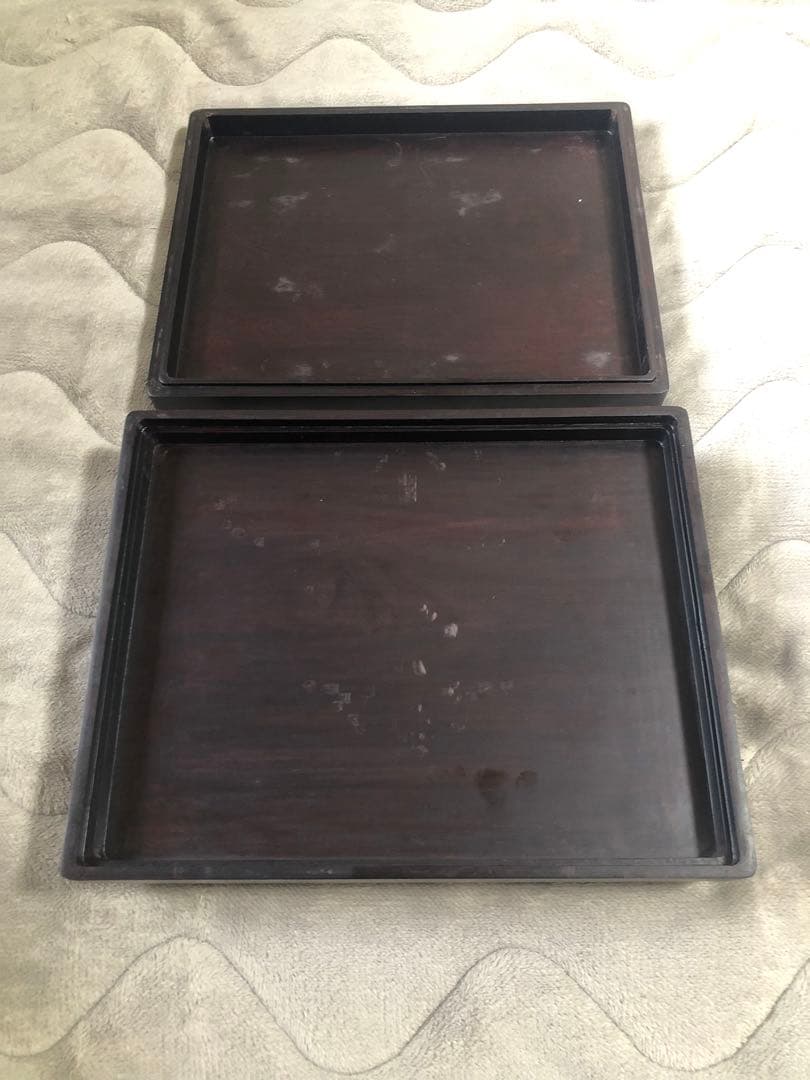 硯 对硯 山水紋 すずり 端溪硯 文房四寶 書道用品 端渓硯