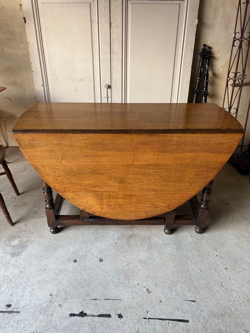 ゲートレッグテーブル/ラージ/オークバタフライテーブル