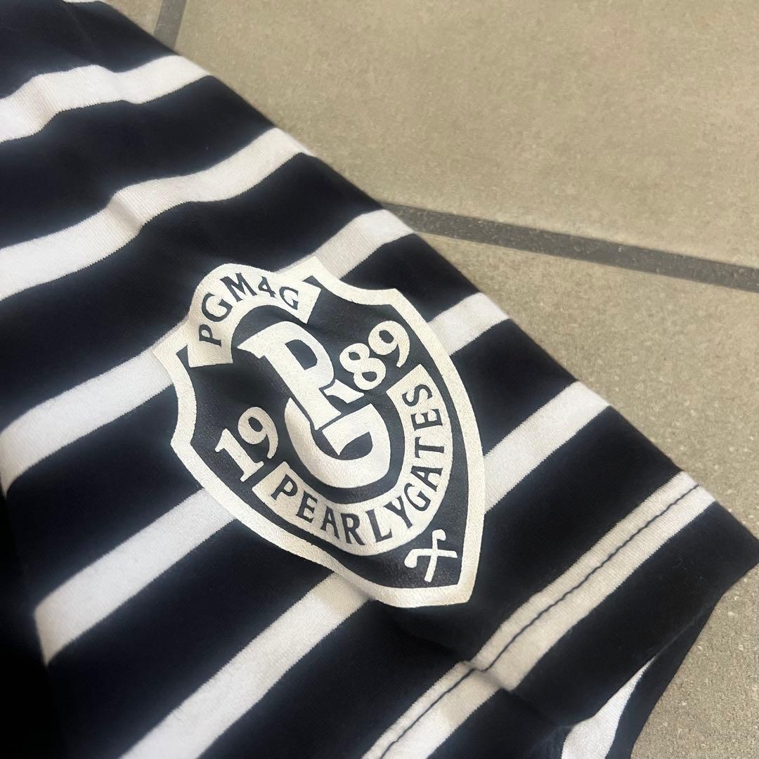 Pearly gates パーリーゲイツ　セットアップ　ボーダー　メンズ　ロゴ