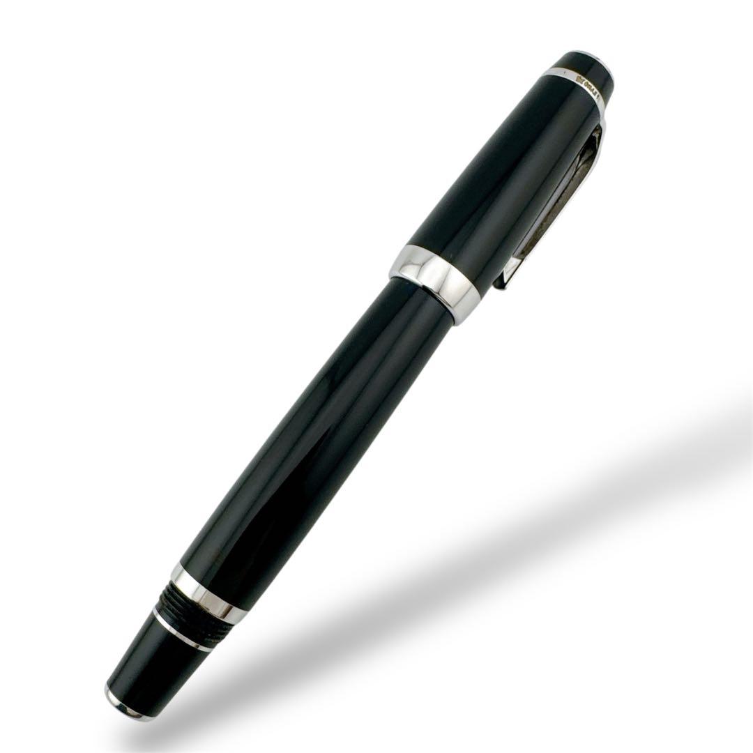 モンブラン ボエム 万年筆 ペン先14K ブラック シルバー インクなし