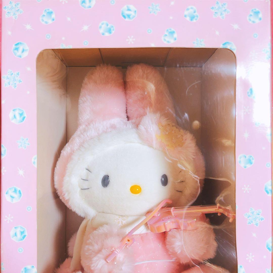 希少レア　ハローキティ　ファイバードールバイオリン　ウサギ　オルゴール　サンリオ
