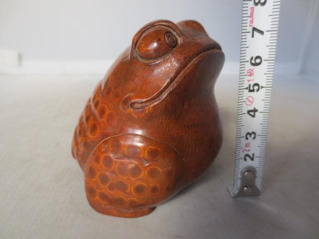 竹根　蛙　　木彫仏　木彫　高さ8.7㎝　　R7/12/3-2