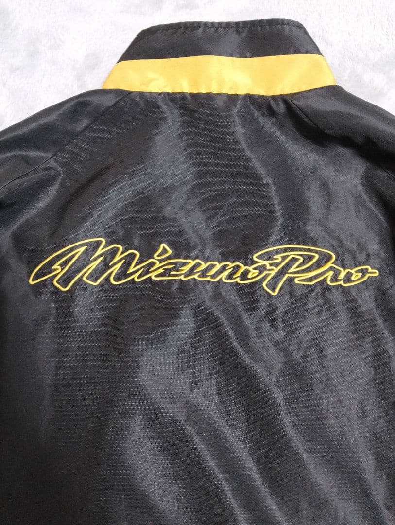 MizunoProミズノプロ ナイロンフルジッパー ジャケット 黒金Oサイズ上下