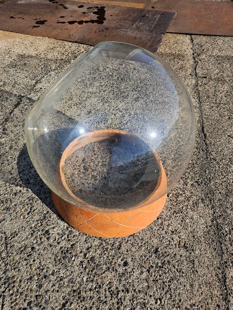 ヴィンテージ ガラスのオブジェ ボトル メダカ鉢 金魚鉢 硝子瓶 レトロ 置物