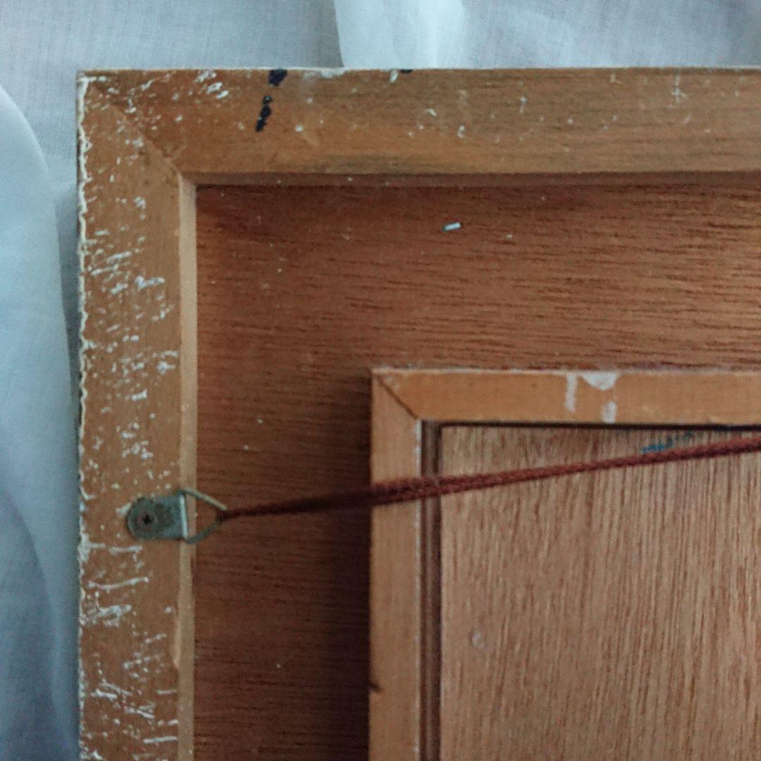 薔薇 古い 絵画 油彩 昭和レトロ /アンティーク ブロカント フランス 蚤の市