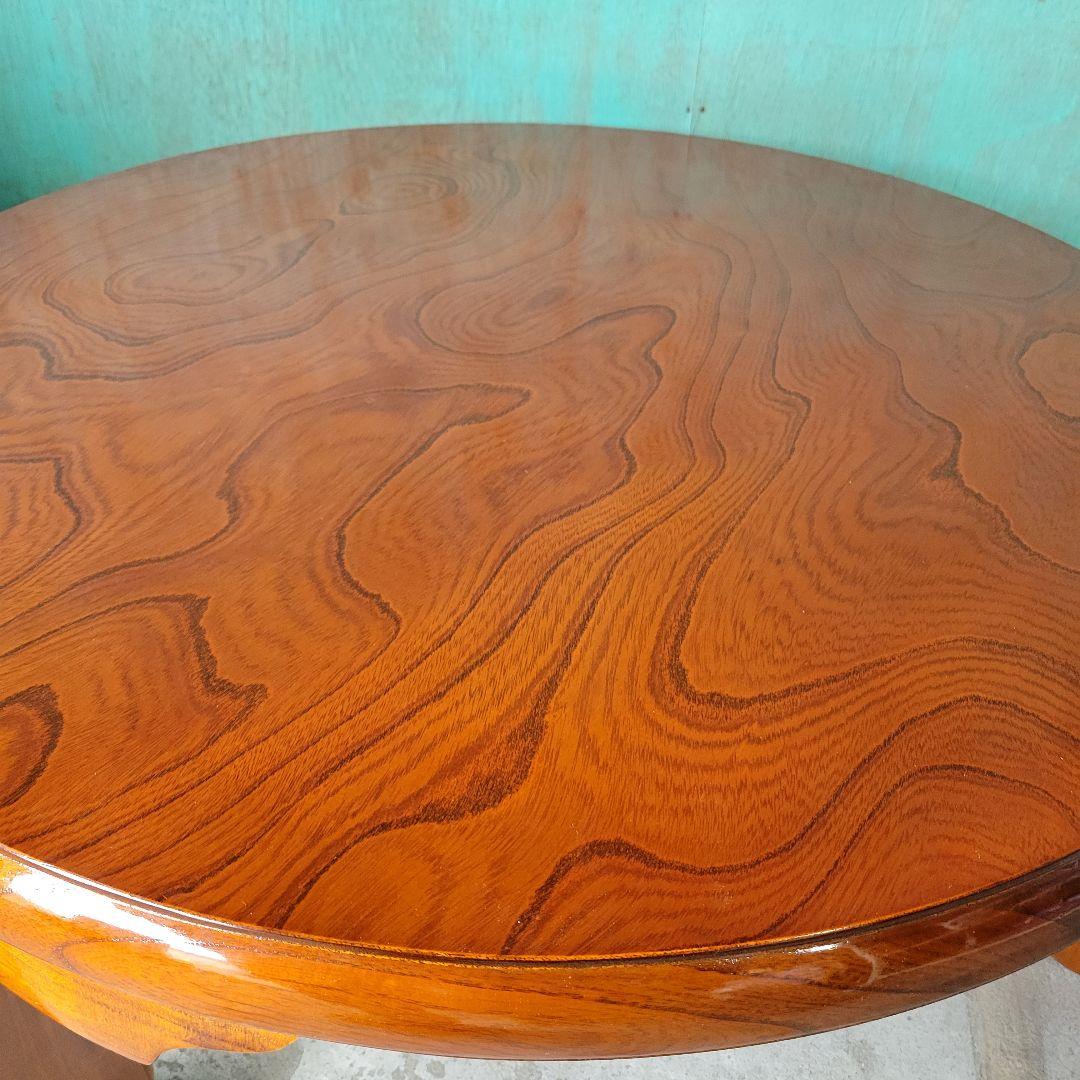 木製 折りたたみ 丸ちゃぶ台 ローテーブル 直径90cm ヴィンテージ 座卓