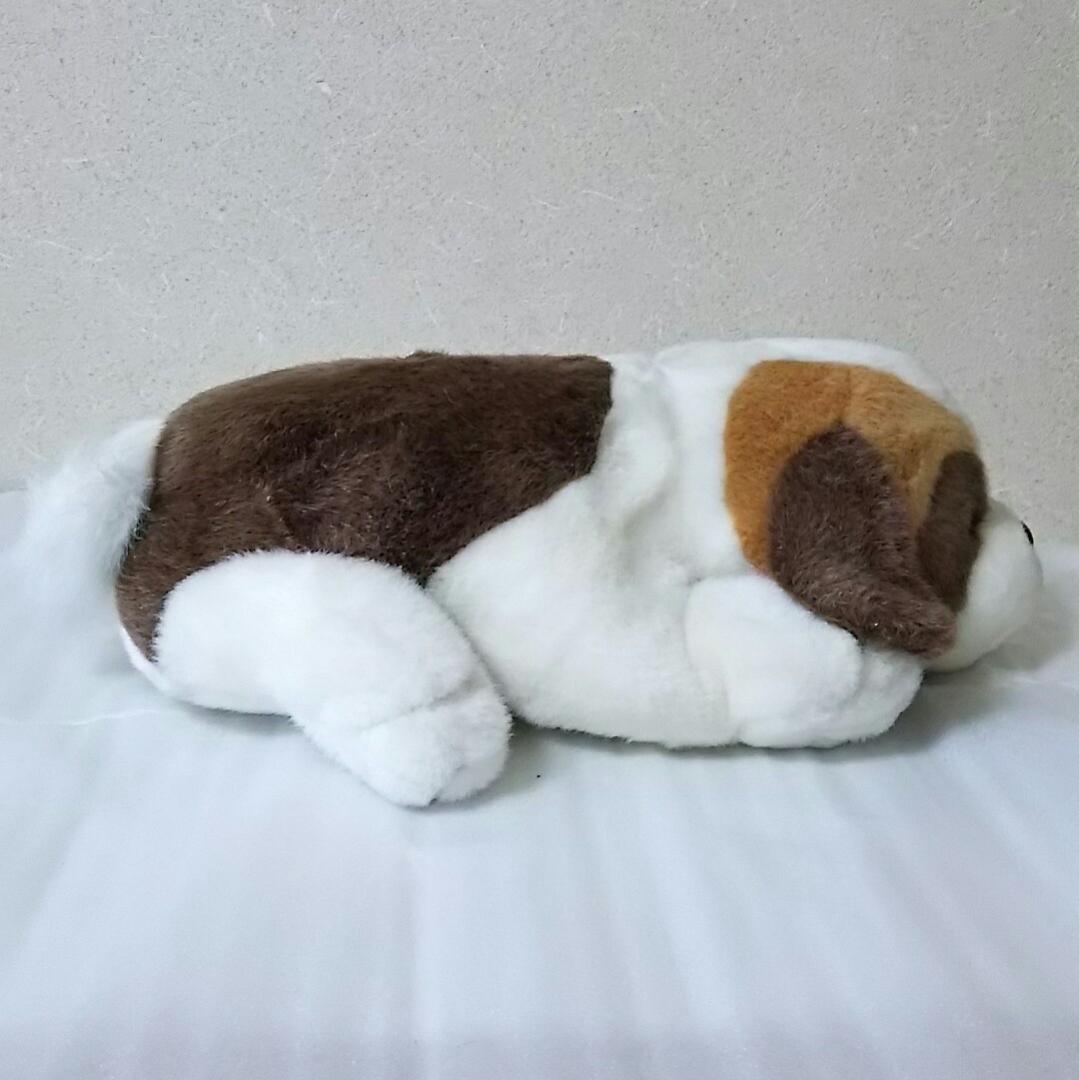 昭和レトロ 平成レトロ 犬 わんちゃん好きに♪伏せたセントバーナードのぬいぐるみ