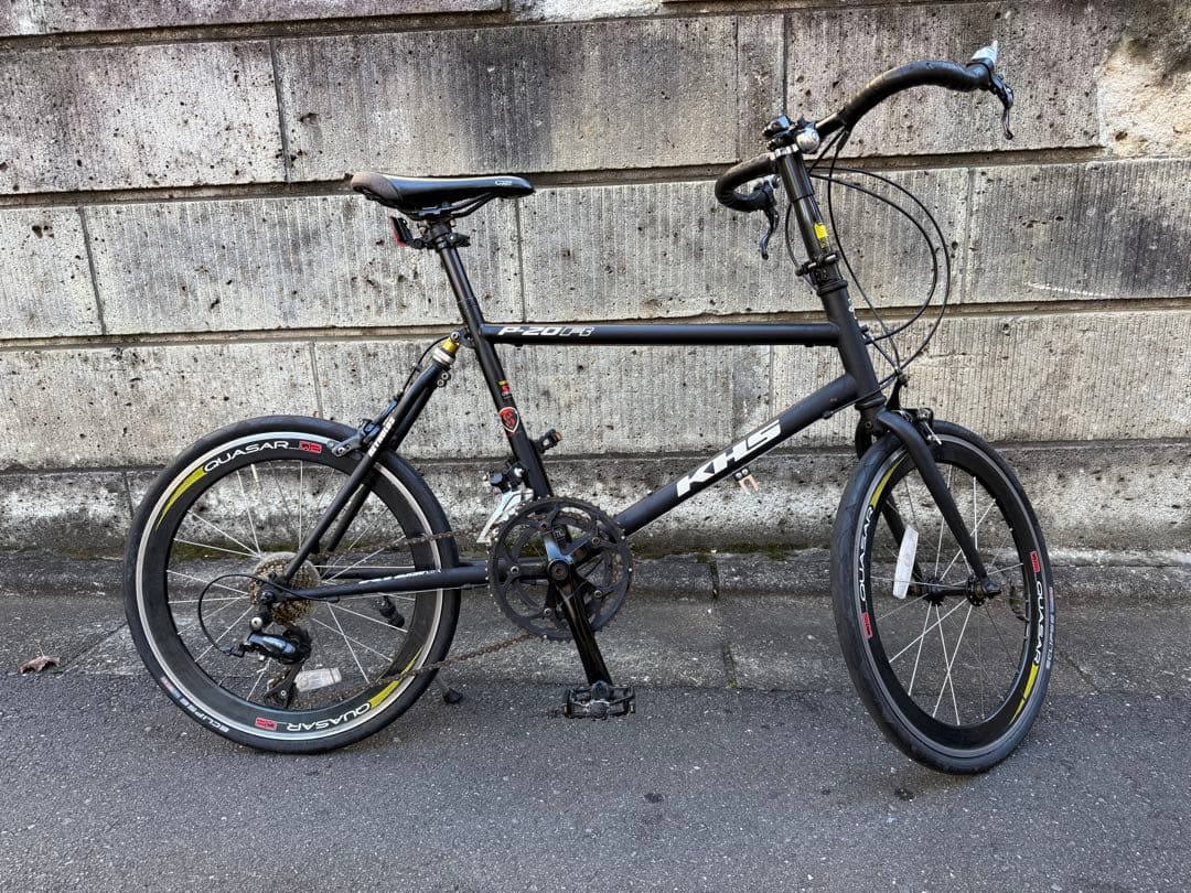 KHS P20 ブラック 20インチ折りたたみ自転車 ブルホーン