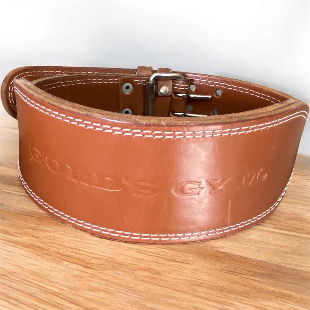 【大人気】GOLD'S GYM プロレザーパワーベルト ステッカー付き