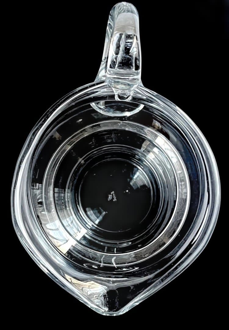 北欧ヴィンテージガラス ピッチャー 脚付 高さ約20cm