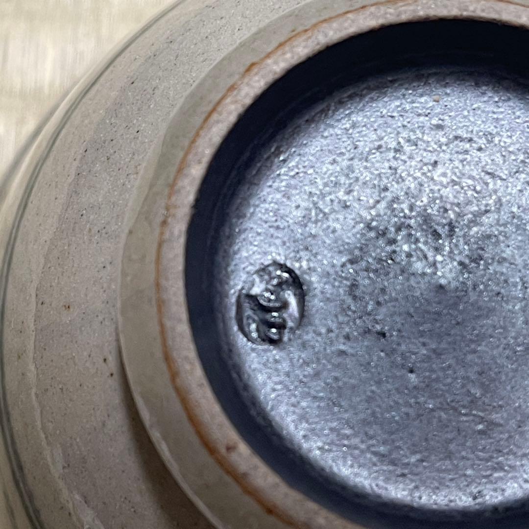 膳所焼 淡海ぜぜ 陽炎園 安南写 雲鶴 茶碗 茶道具 骨董品 874