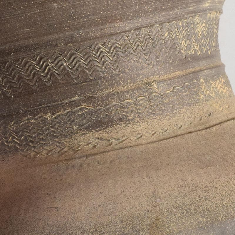 朝鮮美術　須恵器　新羅土器　壺　壺敷・時代箱付　V　R8018C