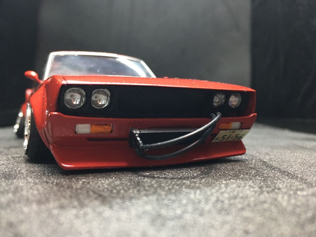 旧車プラモデル完成品アオシマスカイラインケンメリ