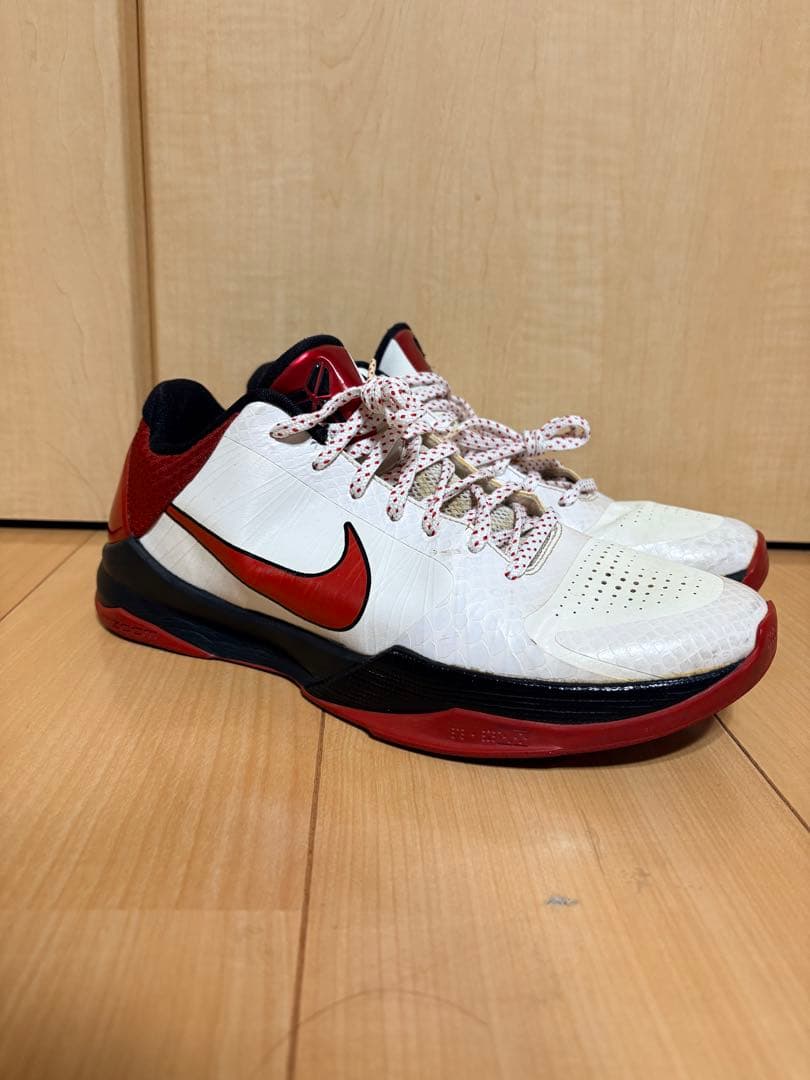 シューズ(男性用) Nike Kobe 5 \"White/Varsity Red Black\"