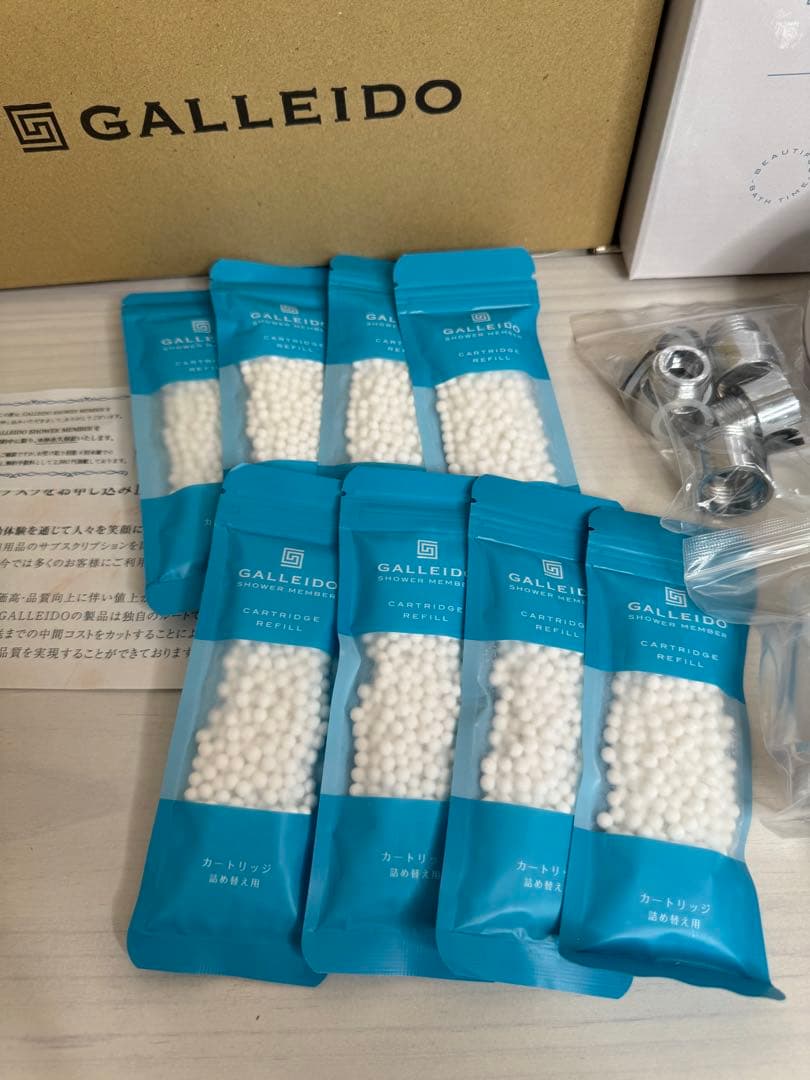 【新品】GALLEIDOシャワーヘッド＆カートリッジ8個