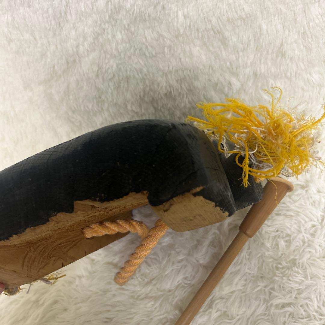 【美品】釜神様　神面　お面　木彫り　大サイズ　能面　工芸　古民家　壁掛け　守り神