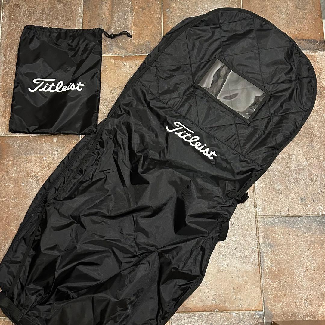 TITLEIST トラベルカバー ブラック　収納袋付き