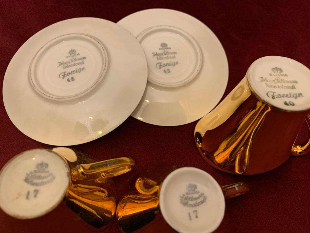 アンティーク　BAVARIA ドイツ製　カップ&ソーサー　ミルクピッチャー