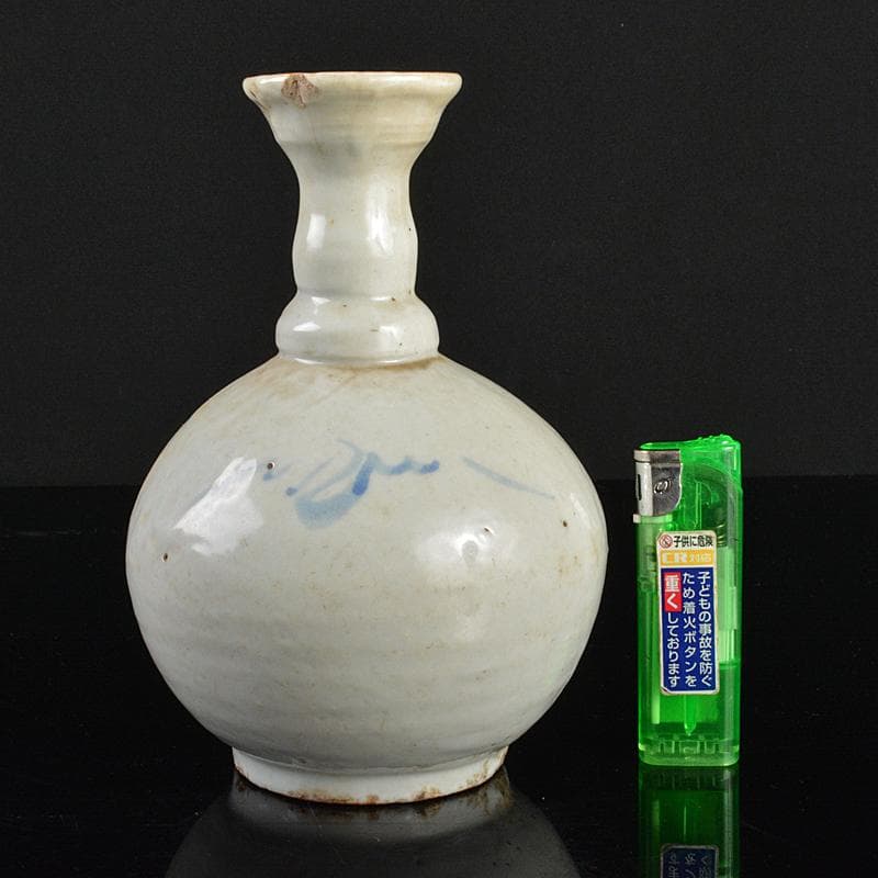 朝鮮　李朝　高麗白磁　染付　徳利　V　R5392
