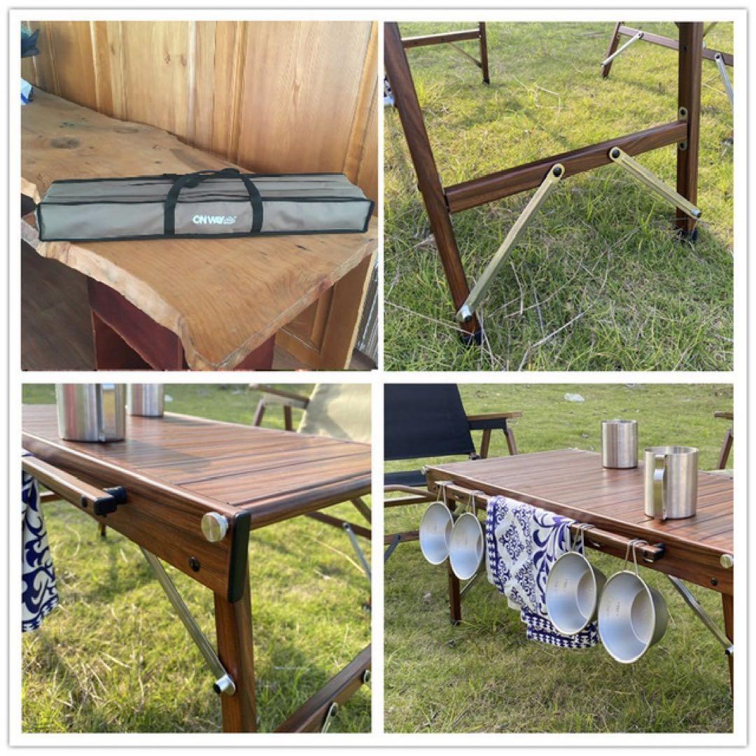 ONWAY SPORTSフォールディング アルミIGTテーブルOW-8242 茶