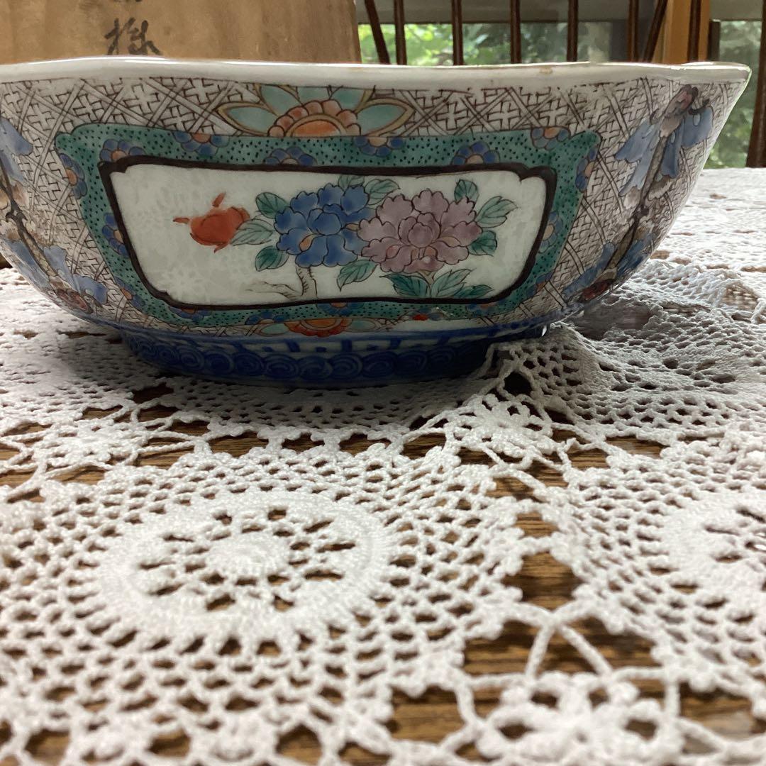 k18 菱形菱柄鉢　　木箱　年代物